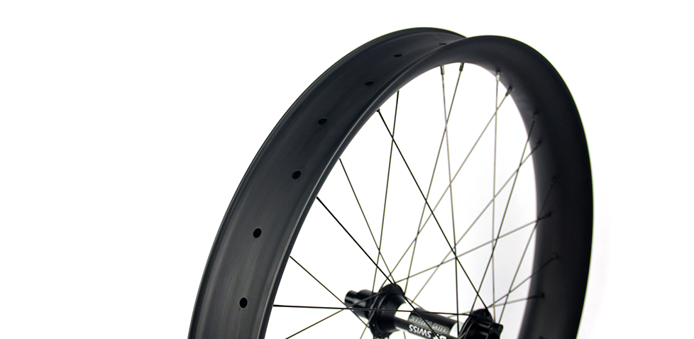75mm wide carbon 650B fat bike wheels 