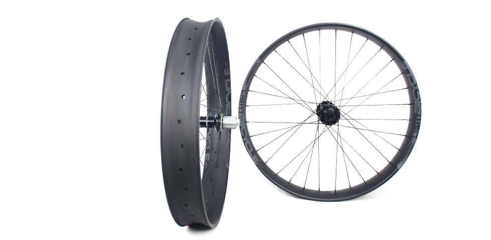 85mm wide carbon 26er fat bike wheels 