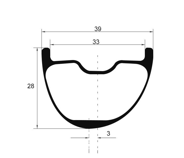 AM933 asymmetric rim profile carbon 29 inch carbon rims mtb