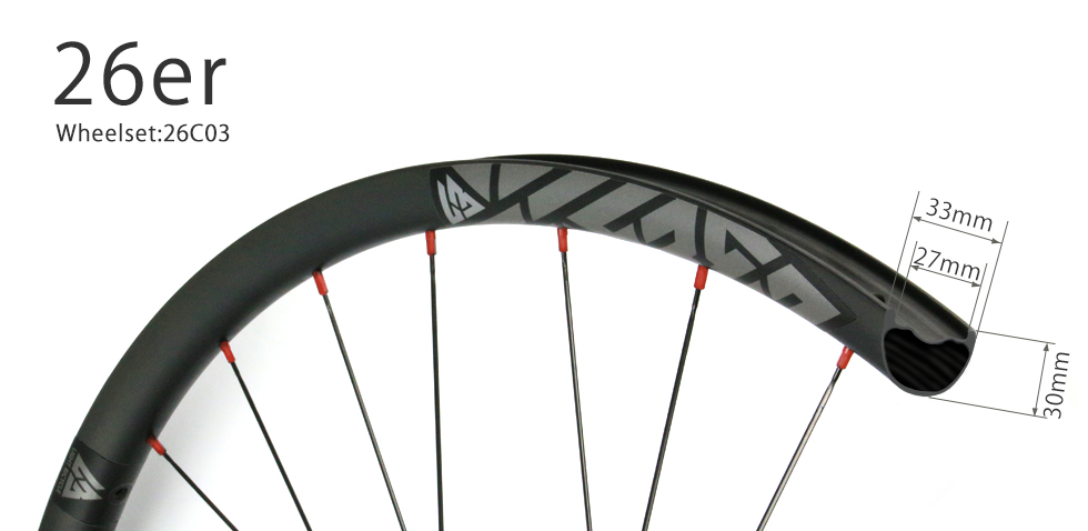 26 inch tubeless mountain bike wheels